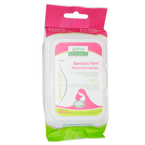 3 PACK of Aleva Naturals, Bamboo Fem Wipes, 30 Wipes