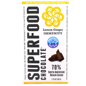 Good Superfoods, Superfood Chocolate, Lemon Ginger Immunity, 1.75 oz (50 g)