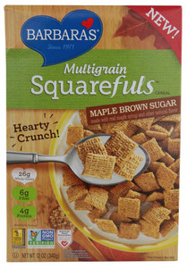 Barbaras Bakery, Multigrain Squarefuls Cereal, Maple Brown Sugar, 12 oz (340 g)