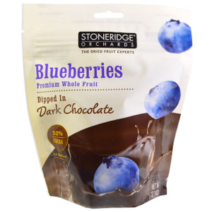 3 PACK OF Stoneridge Orchards, Blueberries, Dipped in Dark Chocolate, 5 oz (142 g)