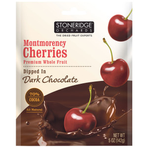3 PACK OF Stoneridge Orchards, Montmorency Cherries, Dipped in Dark Chocolate, 5 oz (142 g)