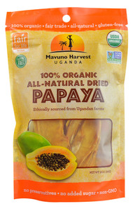 3 PACK of Mavuno Harvest Organic Papaya -- 2 oz