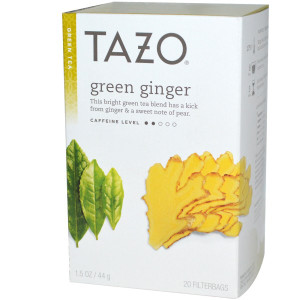 Tazo Teas, Green Ginger, Green Tea, 20 Filterbags, 1.5 oz (44 g) (Discontinued Item)
