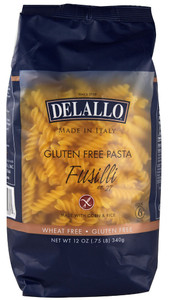 3 PACK of Delallo Fusilli Gluten Free Corn & Rice Pasta -- 12 oz