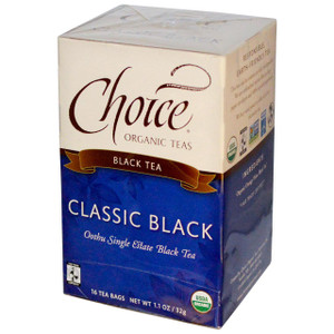 Choice Organic Teas, Black Tea, Organic, Classic Black, 16 Tea Bags, 1.1 oz (32 g)