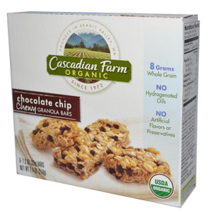 3 PACK of Cascadian Farm, Organic Chewy Granola Bars, Dark Chocolate Chip, 6 Bars, 1.2 oz (35 g) Each