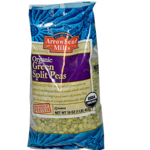 Arrowhead Mills, Organic Green Split Peas, 16 oz (453 g)