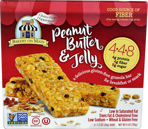 Bakery On Main Gluten Free Granola Bars  Peanut Butter & Jelly - 5 Bars