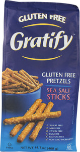 Gratify, Gluten Free Pretzels Sea Salt Sticks - 14.1 oz