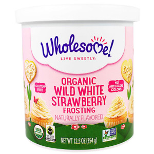 Wholesome Sweeteners, Organic Wild White Strawberry Frosting, 12.5 oz (354 g)