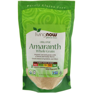 3 PACK of NOW Livingnow Organic Amaranth Whole Grain -- 16 oz