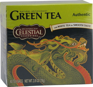 3 PACK of Celestial Seasonings Authentic Green Tea -- 40 Tea Bags