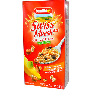 Familia, Swiss Muesli, Rolled Whole Grains with Fruit and Nuts, Original Recipe, 12 oz (340 g)