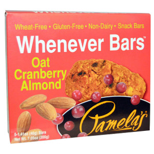 Pamelas Products, Whenever Bars, Oat Cranberry Almond, 5 Bars, 1.41 oz (40 g) Each (Discontinued Item)