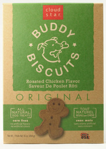 3 PACK of Cloud Star Buddy Biscuits Dog Treats Roasted Chicken -- 16 oz