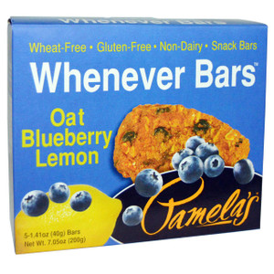 Pamelas Products, Whenever Bars, Oat Blueberry Lemon, 5 Bars, 1.41 oz (40 g) Each (Discontinued Item)