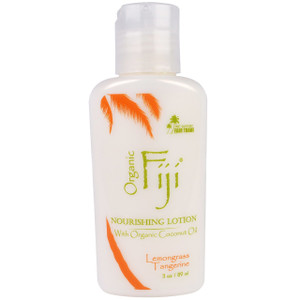 Organic Fiji, Nourishing Lotion with Organic Coconut Oil, Lemongrass Tangerine, 3 oz (89 ml)