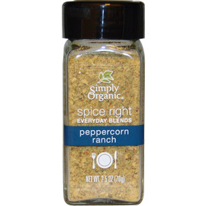 3 PACK of Simply Organic Spice Right Everyday Blends Peppercorn Ranch -- 2.5 oz
