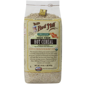 Bobs Red Mill, Organic Whole Grain High Fiber Hot Cereal with Flaxseed, 16 oz (453 g)