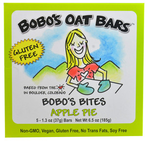 3 PACK of BoBos Oat Bars Oat Bites Apple Pie -- 5 Bites