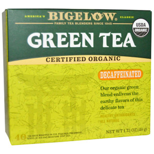 3 PACK of Bigelow Tea Organic Green Tea Decaffeinated -- 40 Tea Bags