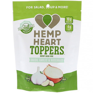 Manitoba Harvest, Hemp Heart Toppers, Hemp Seed Mix, Onion, Garlic & Rosemary, 4.4 oz (125 g)