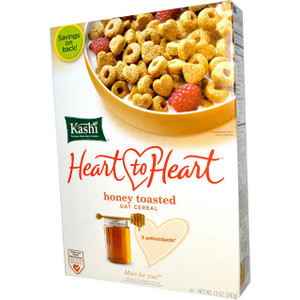 Kashi, Heart to Heart Oat Cereal, Organic Honey Toasted, 12 oz (340 g)