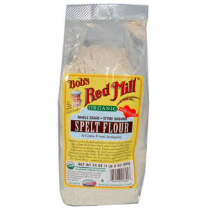 Bobs Red Mill, Organic, Spelt Flour, Whole Grain, 24 oz (680 g)
