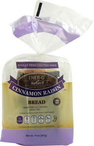 Ener-G, Select Gluten Free Bread,  Cinnamon Raisin - 14 oz
