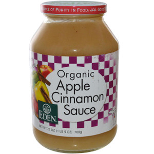 3 PACK of Eden Foods Organic Apple Cinnamon Sauce -- 25 oz