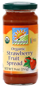 3 PACK of Bionaturae Organic Fruit Spread Strawberry -- 9 oz