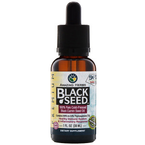 3 PACK of Amazing Herbs Premium Black Seed -- 1 fl oz