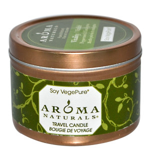 3 PACK of Aroma Naturals, Soy VegePure, Vitality, Travel Candle, Peppermint & Eucalyptus, 2.8 oz (79.38 g)