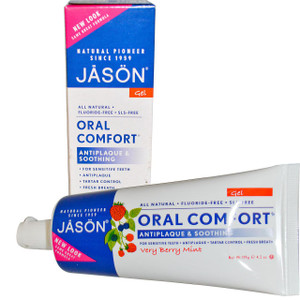 Jason Natural, Oral Comfort, Antiplaque & Soothing Tooth Gel, Very Berry Mint, 4.2 oz (119 g) (5 PACK)