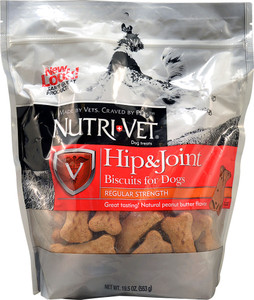 Nutri-Vet Hip and Joint Biscuits for Dogs Peanut Butter - 19.5 oz