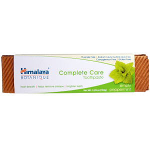 3 PACK of Himalaya, Botanique, Complete Care Toothpaste, Simply Peppermint, 5.29 oz (150 g)