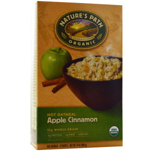 Natures Path, Organic Instant Oatmeal, Apple Cinnamon, 8 Packets, 14 oz (400 g)