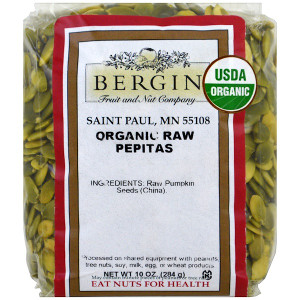 3 PACK of Bergin Fruit and Nut Company, Organic Raw Pepitas, 10 oz (284 g)