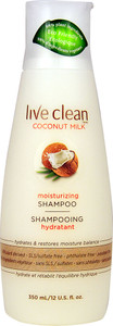 3 PACK of Live Clean, Moisturizing Shampoo, Coconut Milk, 12 fl oz (350 ml)