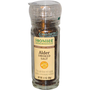 3 PACK of Frontier Natural Products, Alder Smoked Salt, Gourmet Salt Grinder, 3.17 oz (90 g)