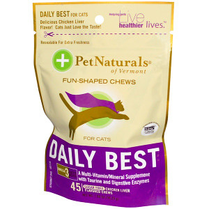 Pet Naturals of Vermont, Daily Best for Cats, Sugar-Free, Chicken Liver Flavored, 45 Chews, 1.98 oz (56.25 g)