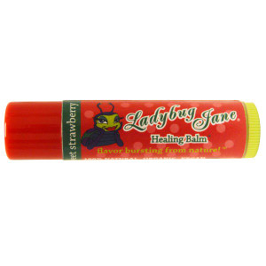 LuxeBeauty, LadyBug Jane, Healing Lip Balm, Sweet Strawberry, 0.14 oz (4 g)