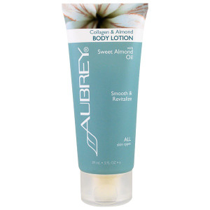 Aubrey Organics, Body Lotion, All Skin Types, Collagen & Almond, 3 fl oz (89 ml)