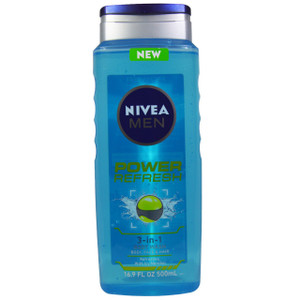 Nivea, Men, 3-in-1 Body Wash, Power Refresh,  16.9 fl oz (500 ml)