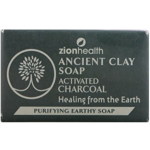 Zion Health, Ancient Clay Soap, Purifying Earthy Soap, Activated Charcoal, 6 oz (170 g) (Discontinued Item)