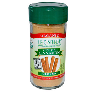 3 PACK of Frontier Natural Products, Organic Ceylon Cinnamon, 1.76 oz (50 g)