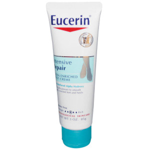 3 PACK of Eucerin, Advanced Repair, Light Feel Foot Creme, Fragrance Free, 3 oz (85 g)