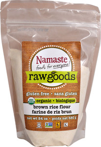 3 PACK of Namaste Foods Raw Goods Organic Brown Rice Flour -- 24 oz