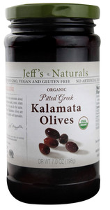 Jeffs Naturals, Organic Pitted Greek Kalamata Olives - 7 oz