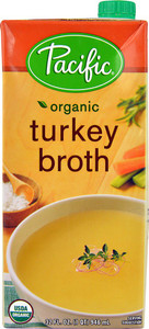 3 PACK of Pacific Foods Organic Turkey Broth -- 32 fl oz